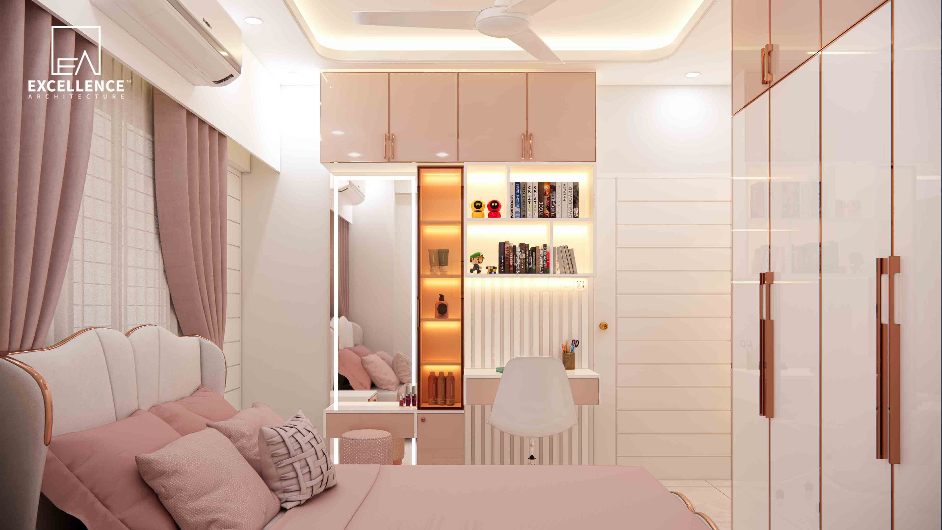 Small Bedroom Dilemma: How to Fit a King Bed, Wardrobe, and Vanity in Under 120 Sqft