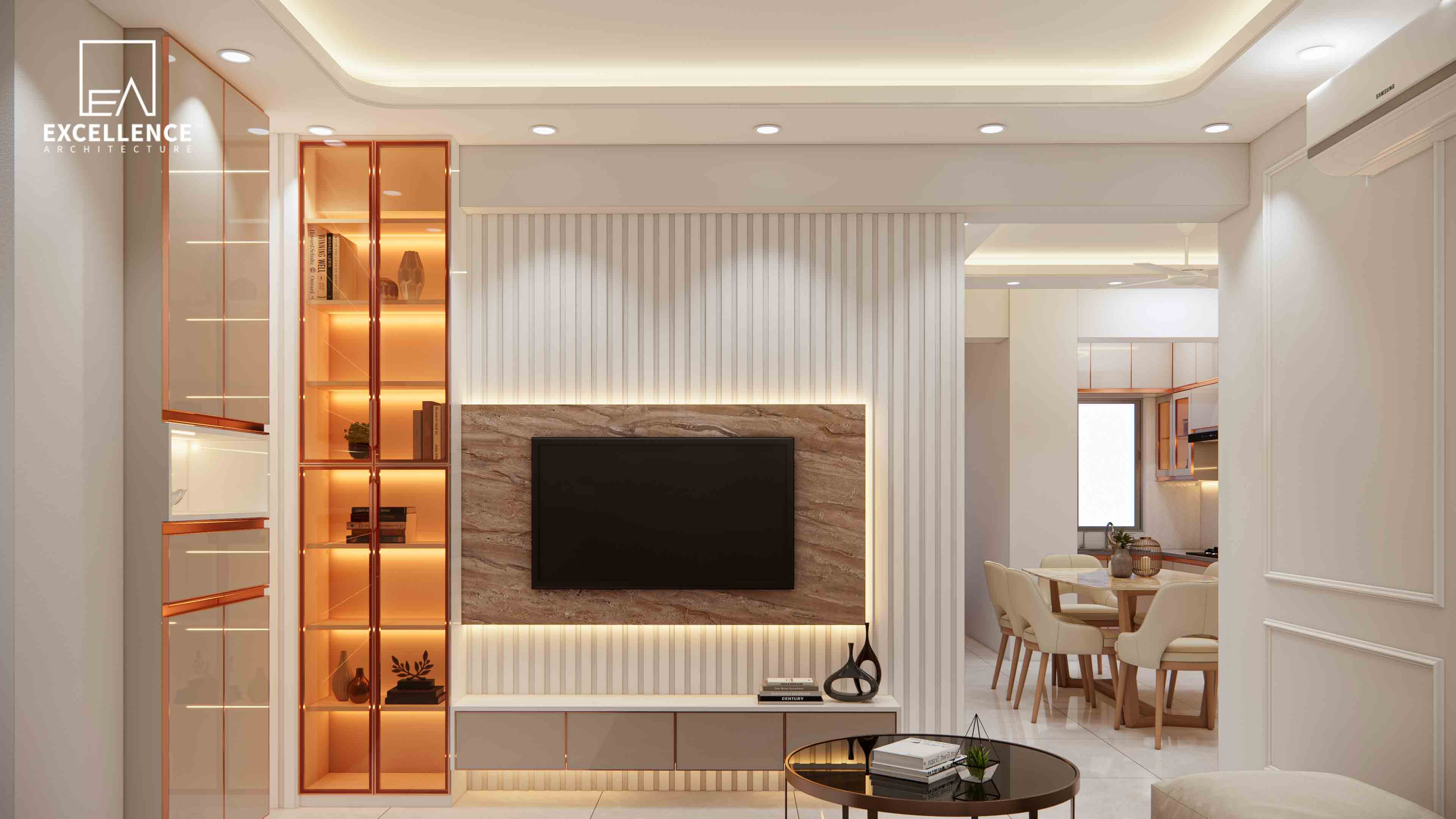 Contemporary Minimalist Apartment Interior Design with Custom Fit-Outs